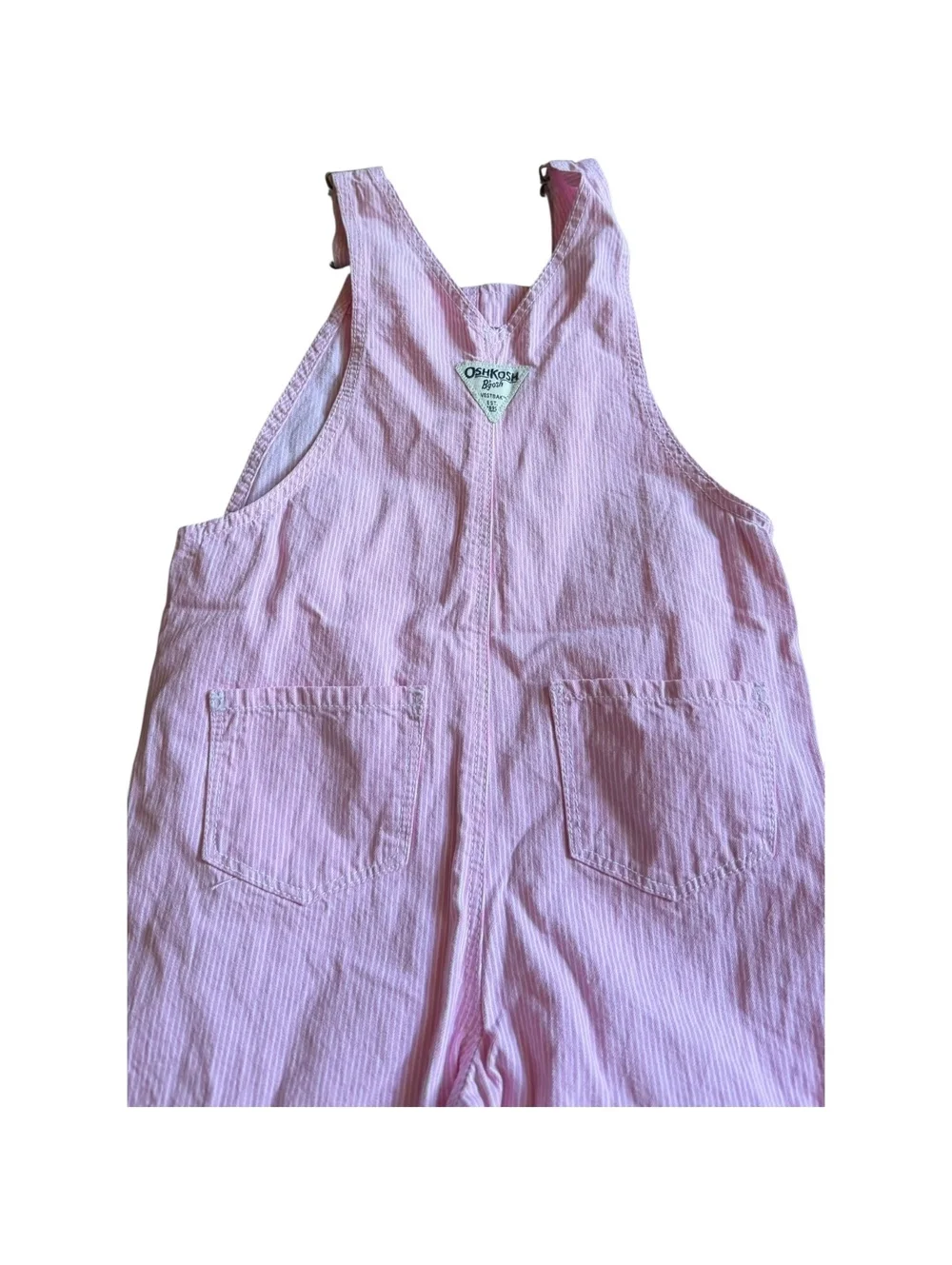 OshKosh B’gosh Pink Pinstripe Heart Overalls